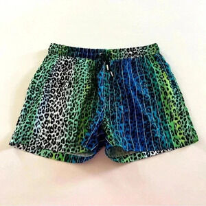 NWT Boo Hoo Man Leopard Print Swim Trunks